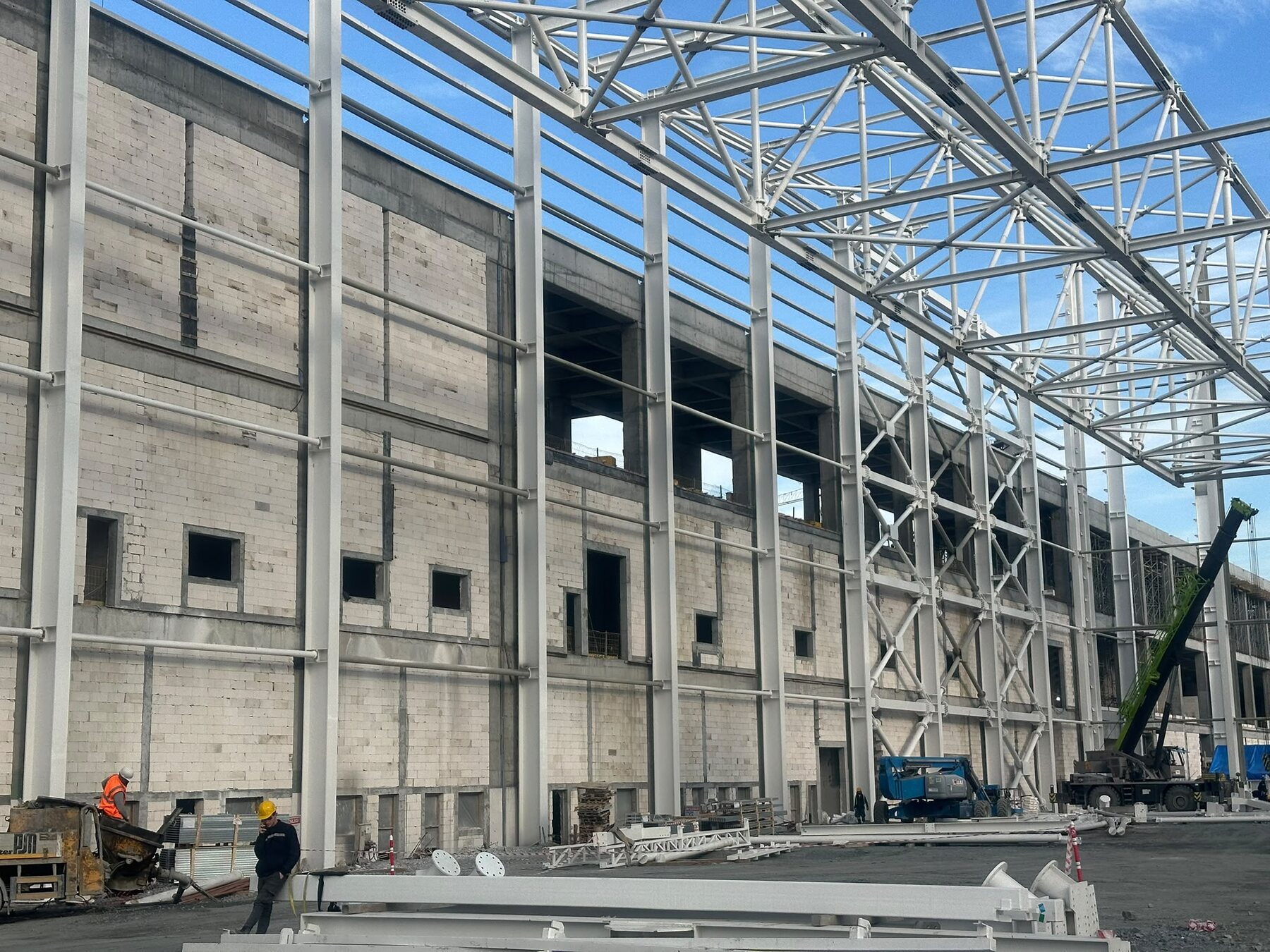 İstanbul Havalimanı B Zone dış cephe konstrüksiyon alanı